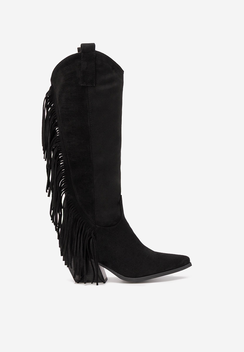 Verlia fekete cowboy csizma női 