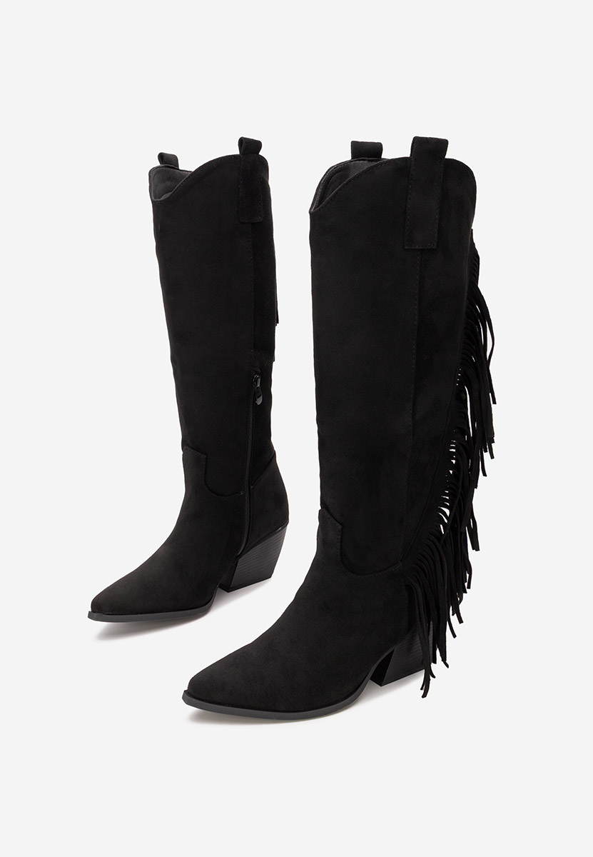 Verlia fekete cowboy csizma női 