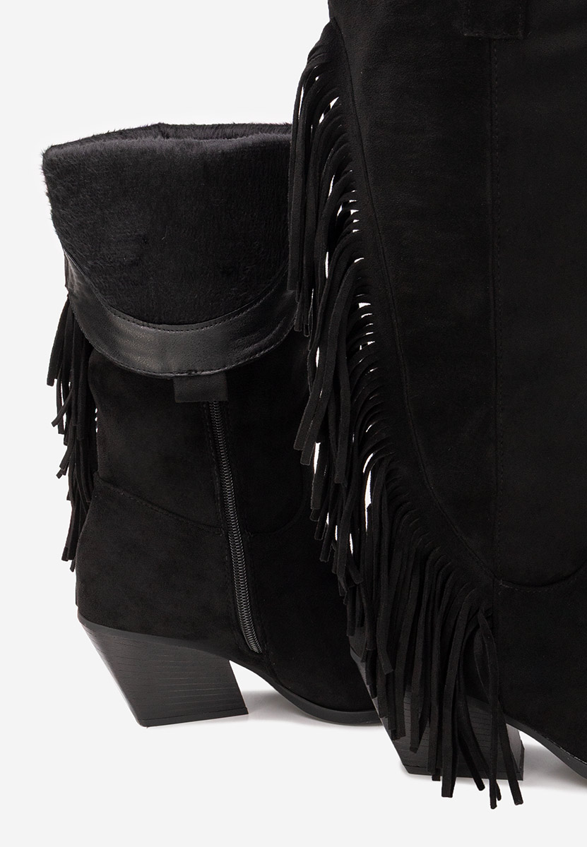 Verlia fekete cowboy csizma női 