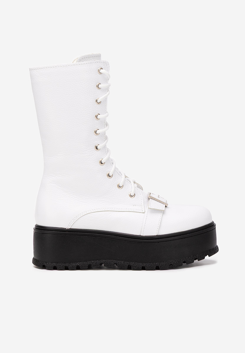 Sorelia fehér női bőr bokacsizma