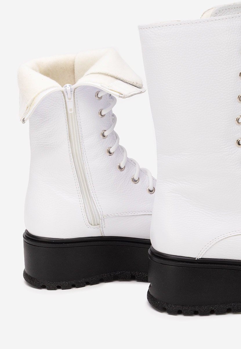 Sorelia fehér női bőr bokacsizma