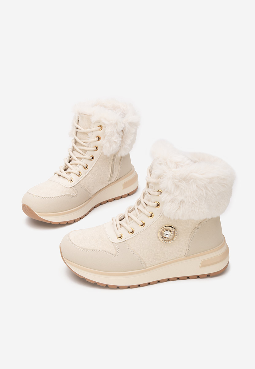 Grisia bézs női téli tornacipők