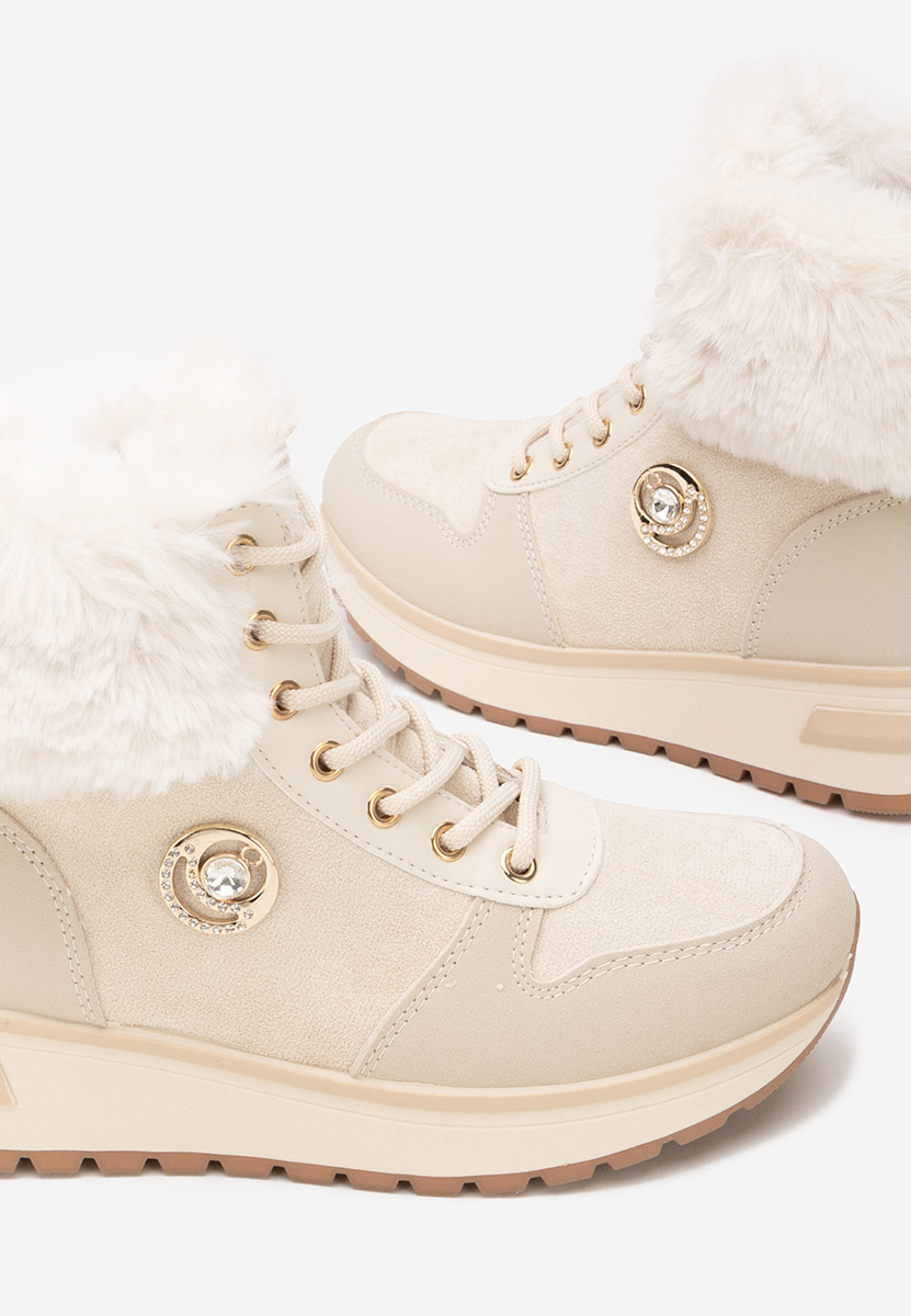 Grisia bézs női téli tornacipők