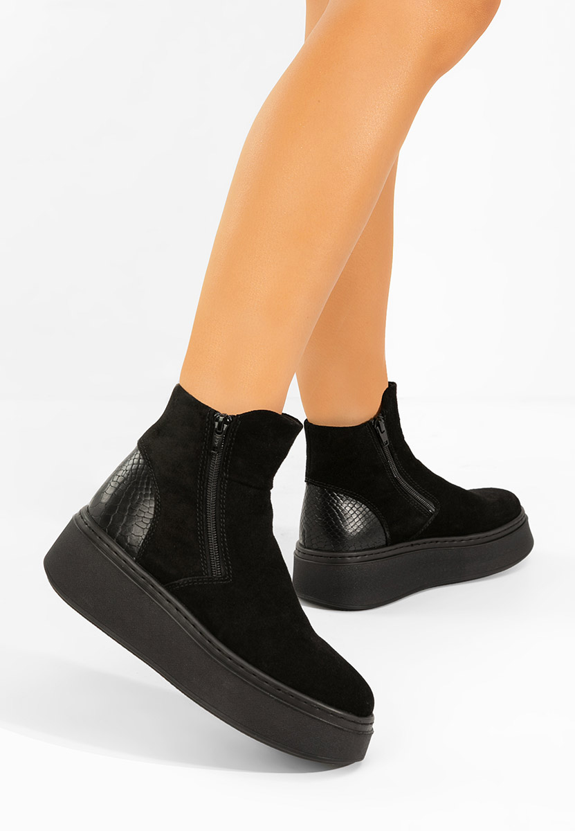 Andiora fekete női bőr bokacsizma Andiora fekete női bőr bokacsizma