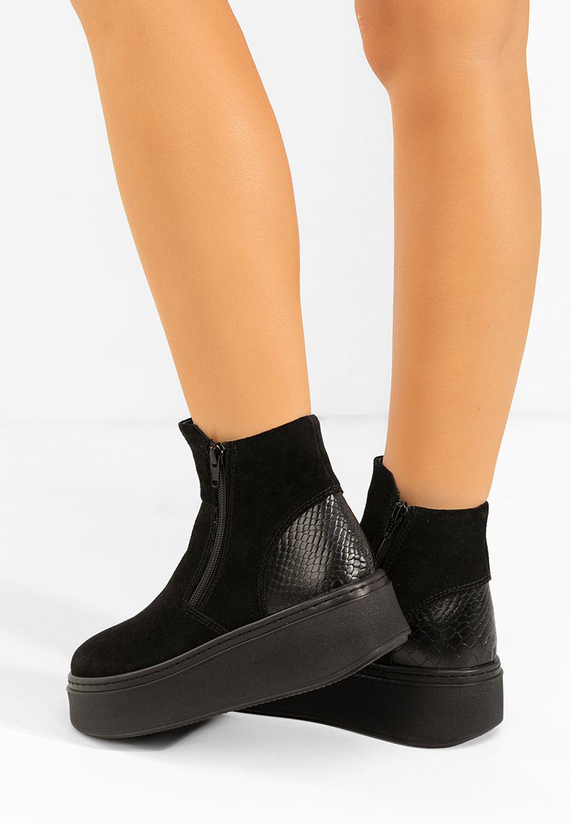 Andiora fekete női bőr bokacsizma Andiora fekete női bőr bokacsizma