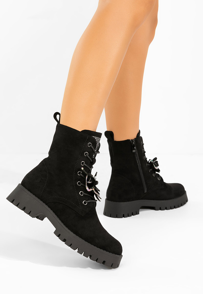 Claudine v2 fekete női bakancs