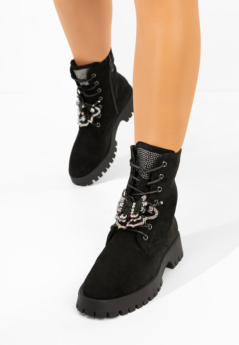 Claudine v2 fekete női bakancs