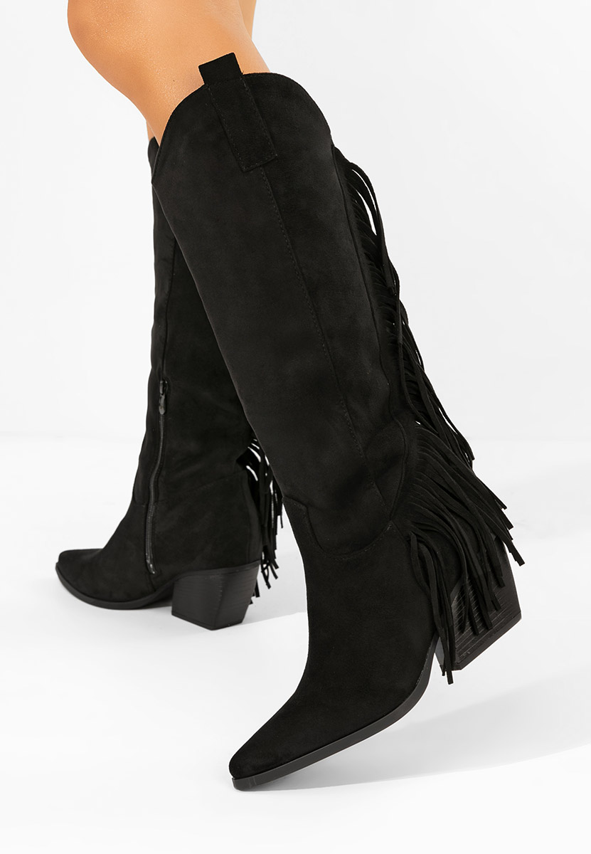 Verlia fekete cowboy csizma női 