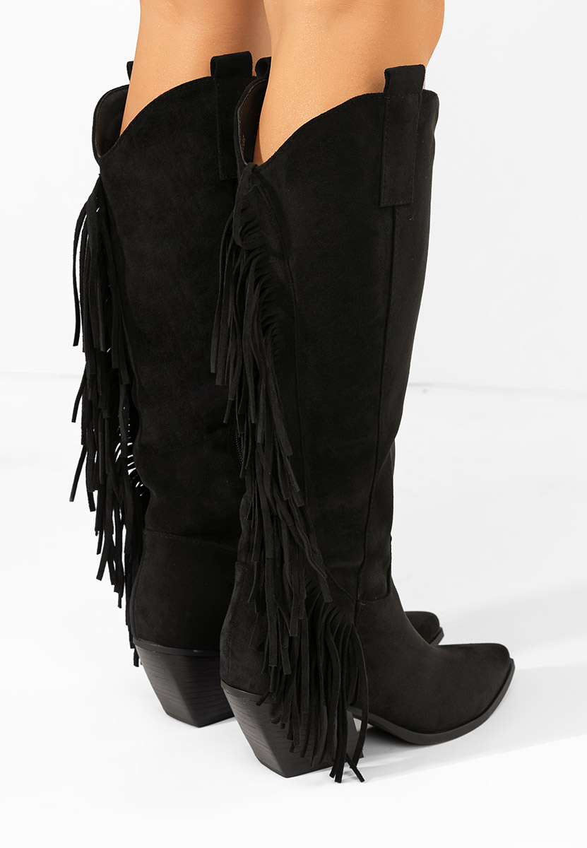 Verlia fekete cowboy csizma női 