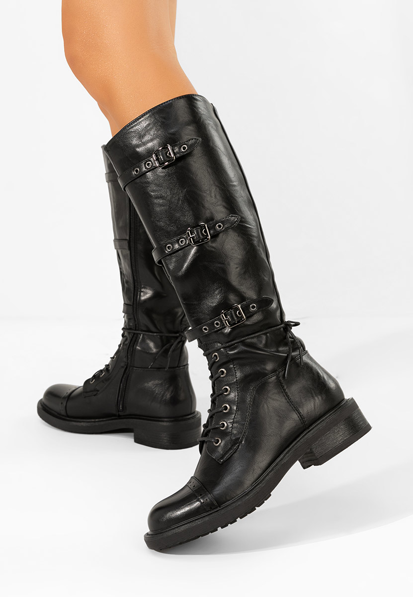 Frosina fekete hosszú szárú bakancs  Frosina fekete hosszú szárú bakancs