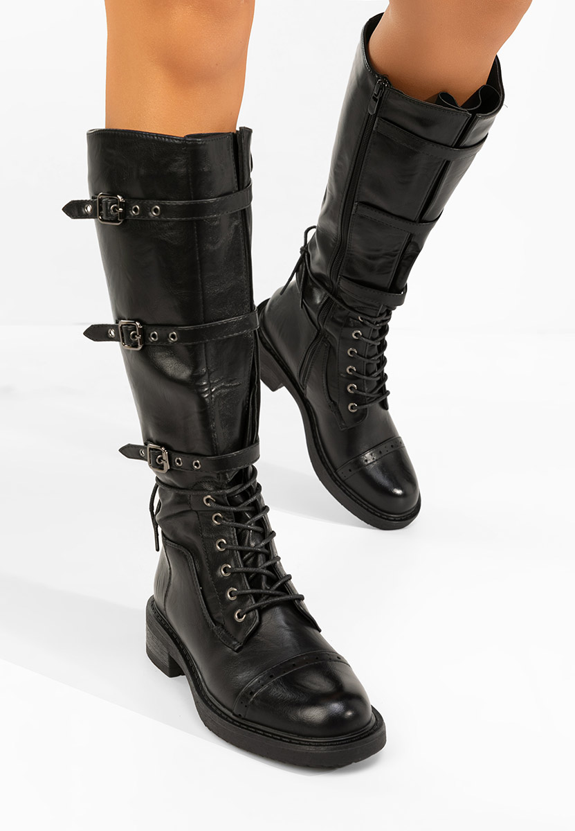 Frosina fekete hosszú szárú bakancs  Frosina fekete hosszú szárú bakancs