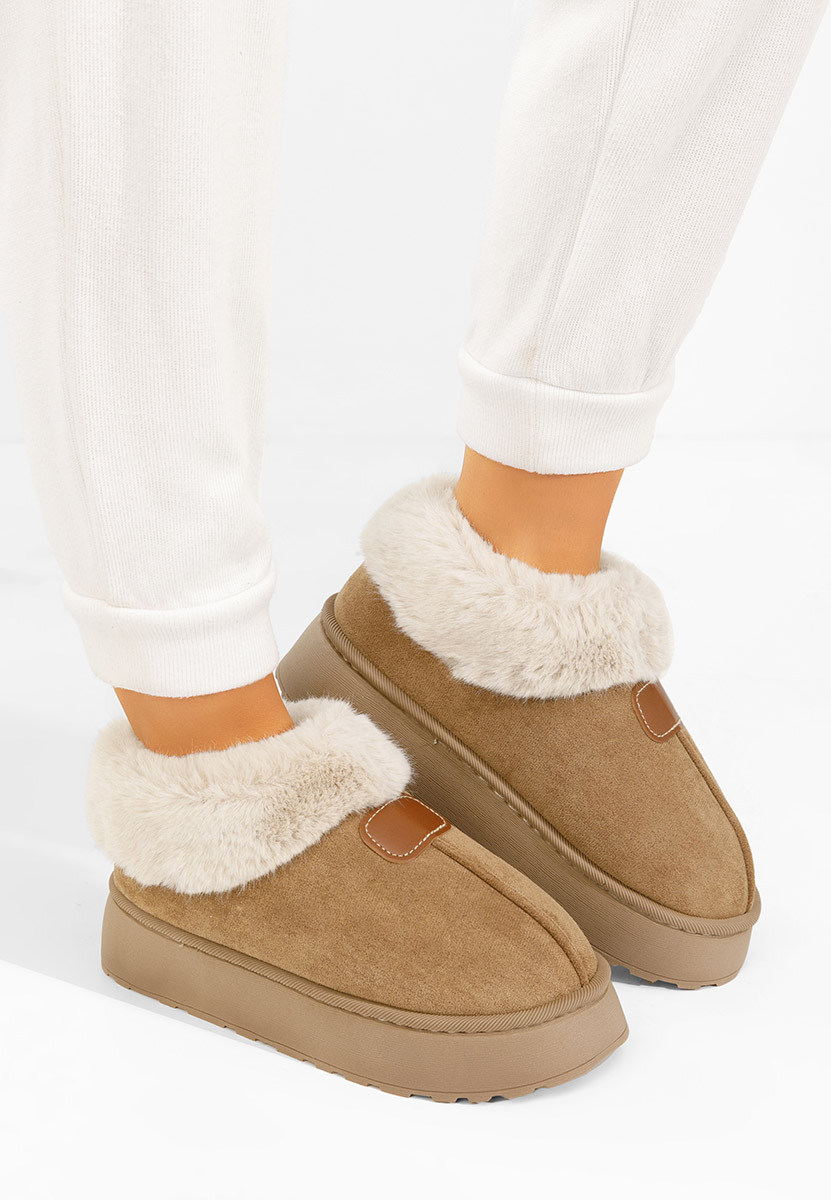 Elarva khaki telitalpú platform bokacsizma