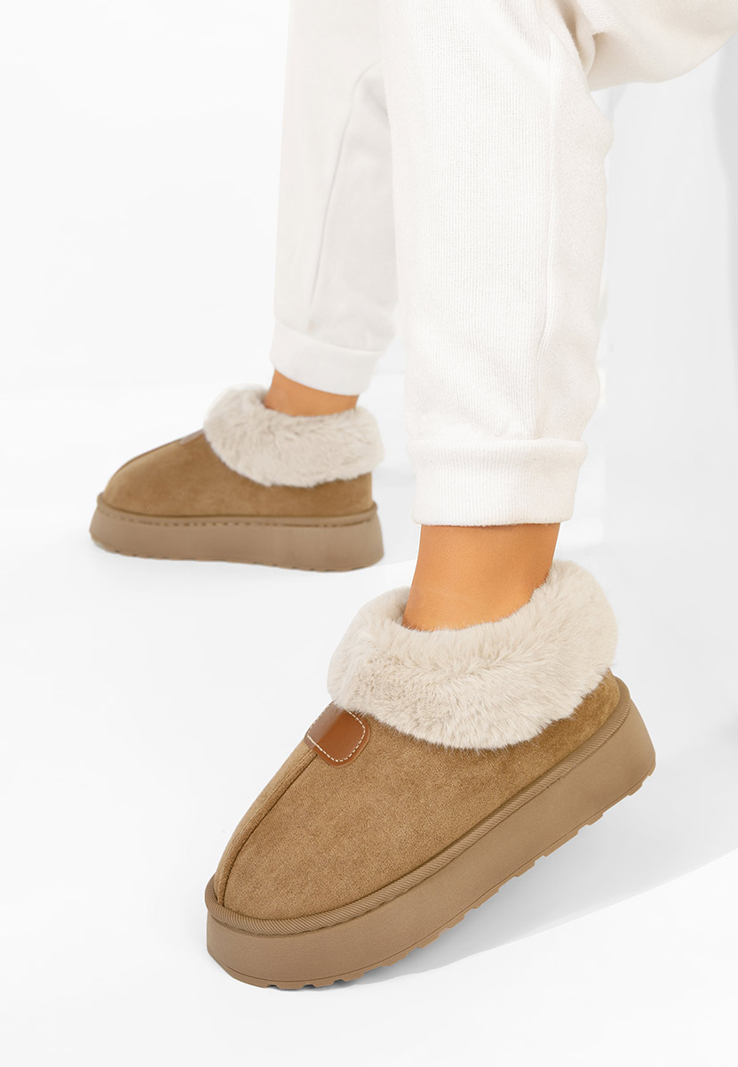 Elarva khaki telitalpú platform bokacsizma