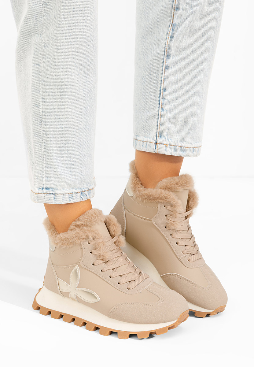 Ozia khaki női téli tornacipők