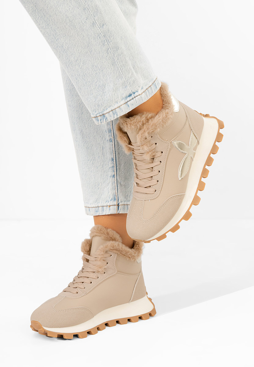 Ozia khaki női téli tornacipők