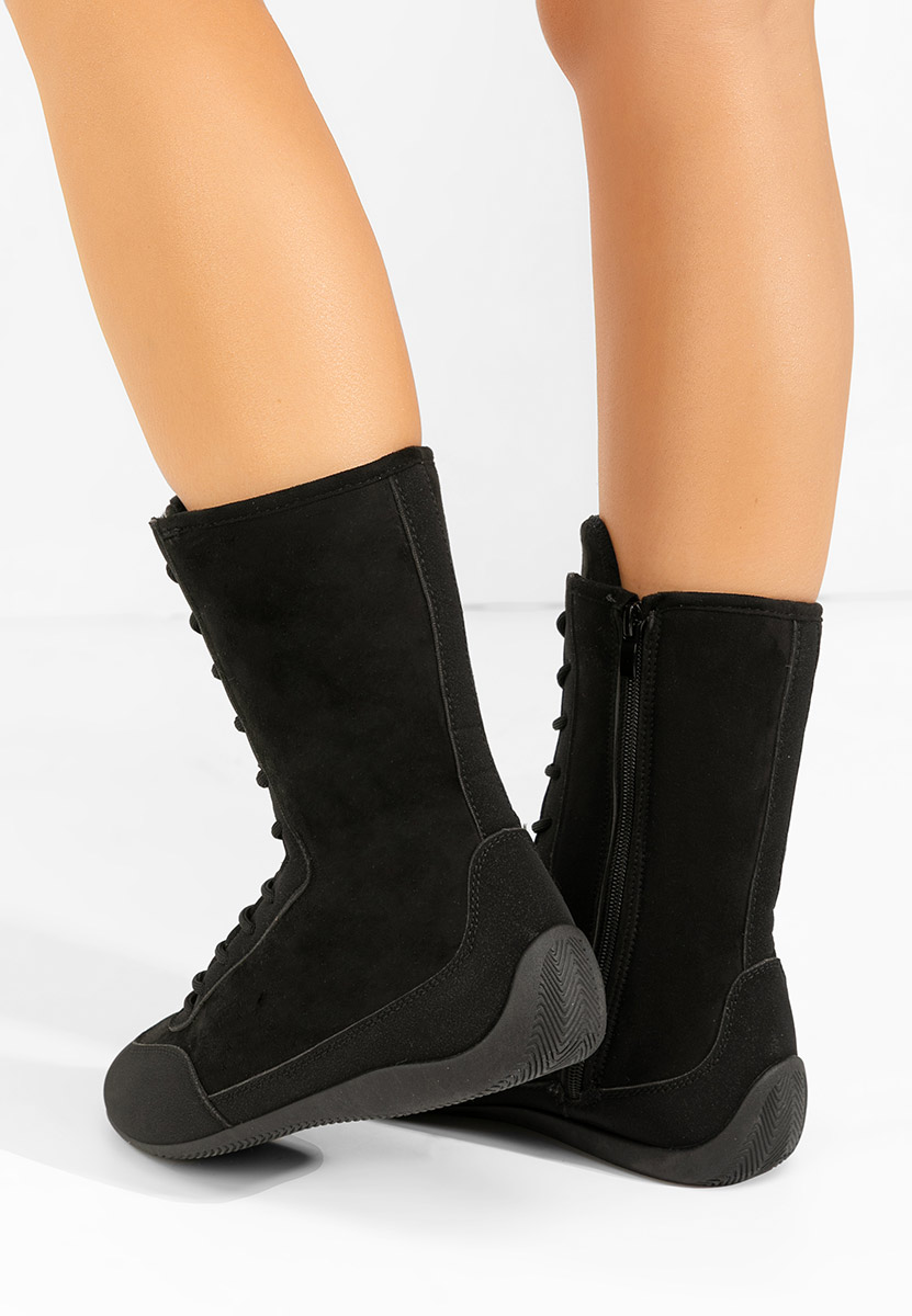 Stelia fekete magasszárú teniszcipő