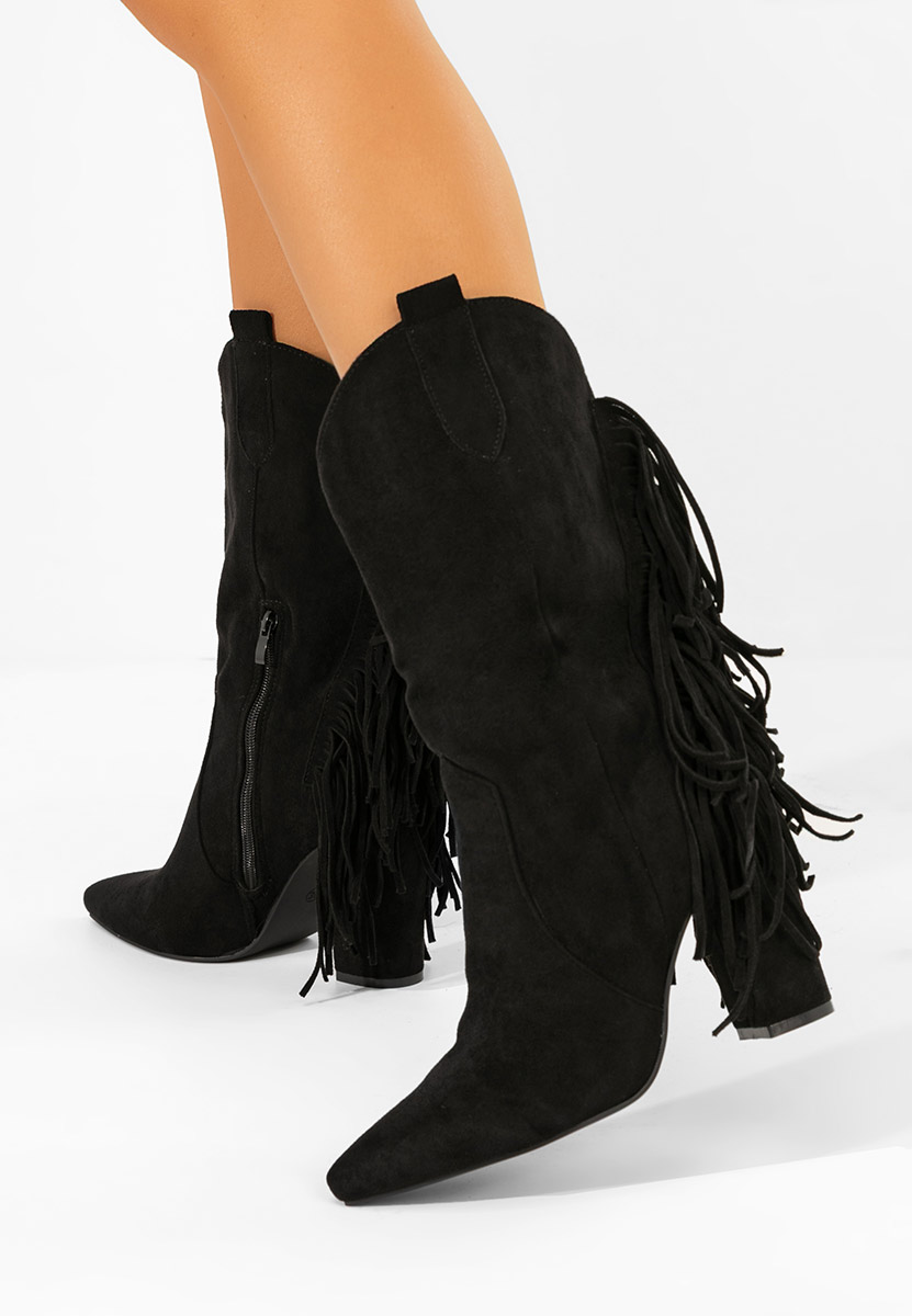 Aurina fekete cowboy csizma női 