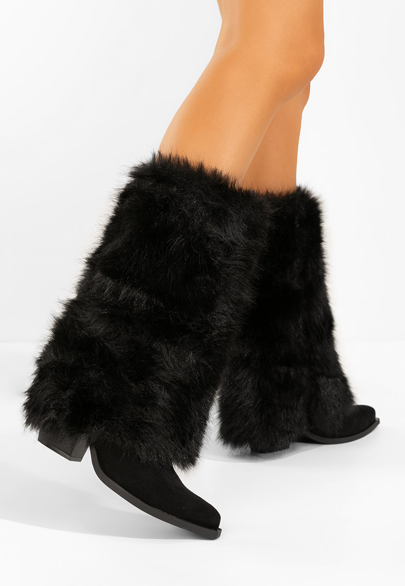 Olivine fekete meleg női csizma 