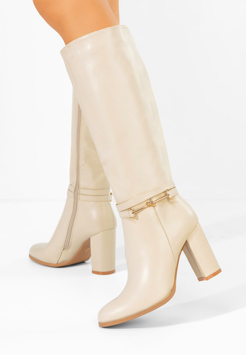 Dresara bézs magassarkú csizma Dresara bézs magassarkú csizma