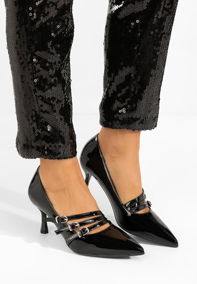 Zonnia fekete tűsarkú cipő 