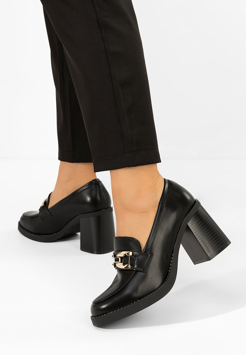 Zienna fekete női loafer cipő