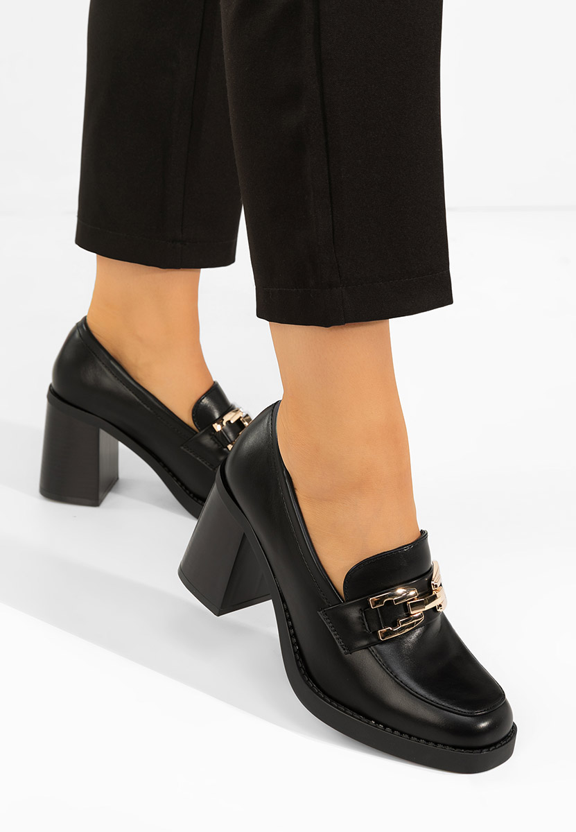 Zienna fekete női loafer cipő