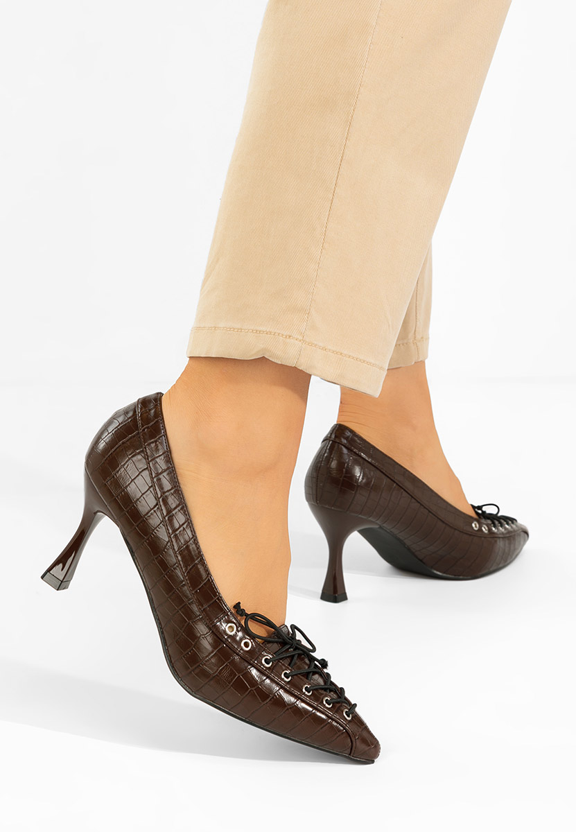 Jasoria barna tűsarkú cipő 