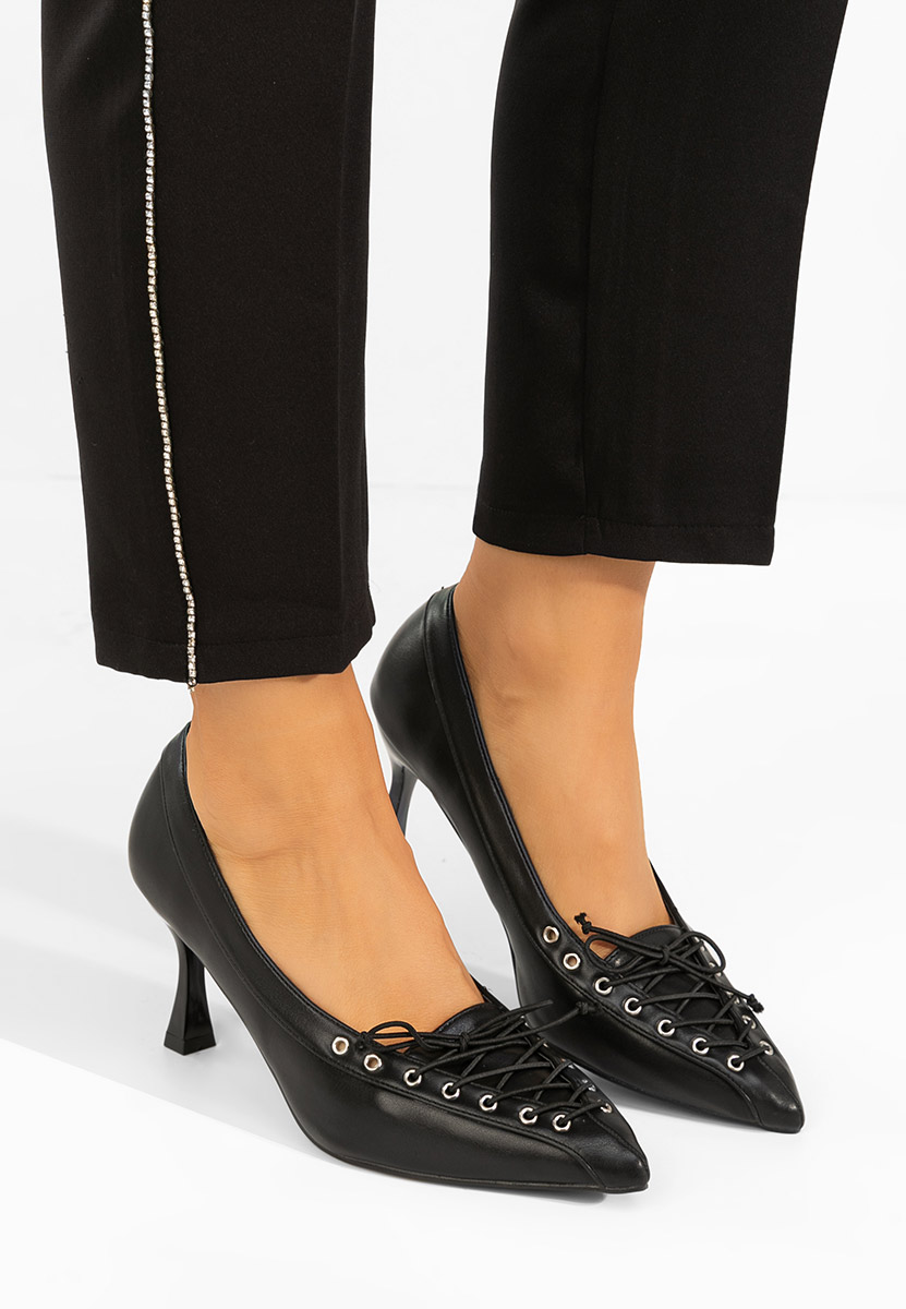 Jasoria v2 fekete tűsarkú cipő 