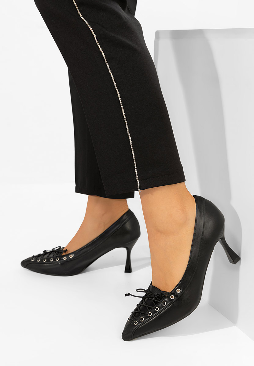 Jasoria v2 fekete tűsarkú cipő 