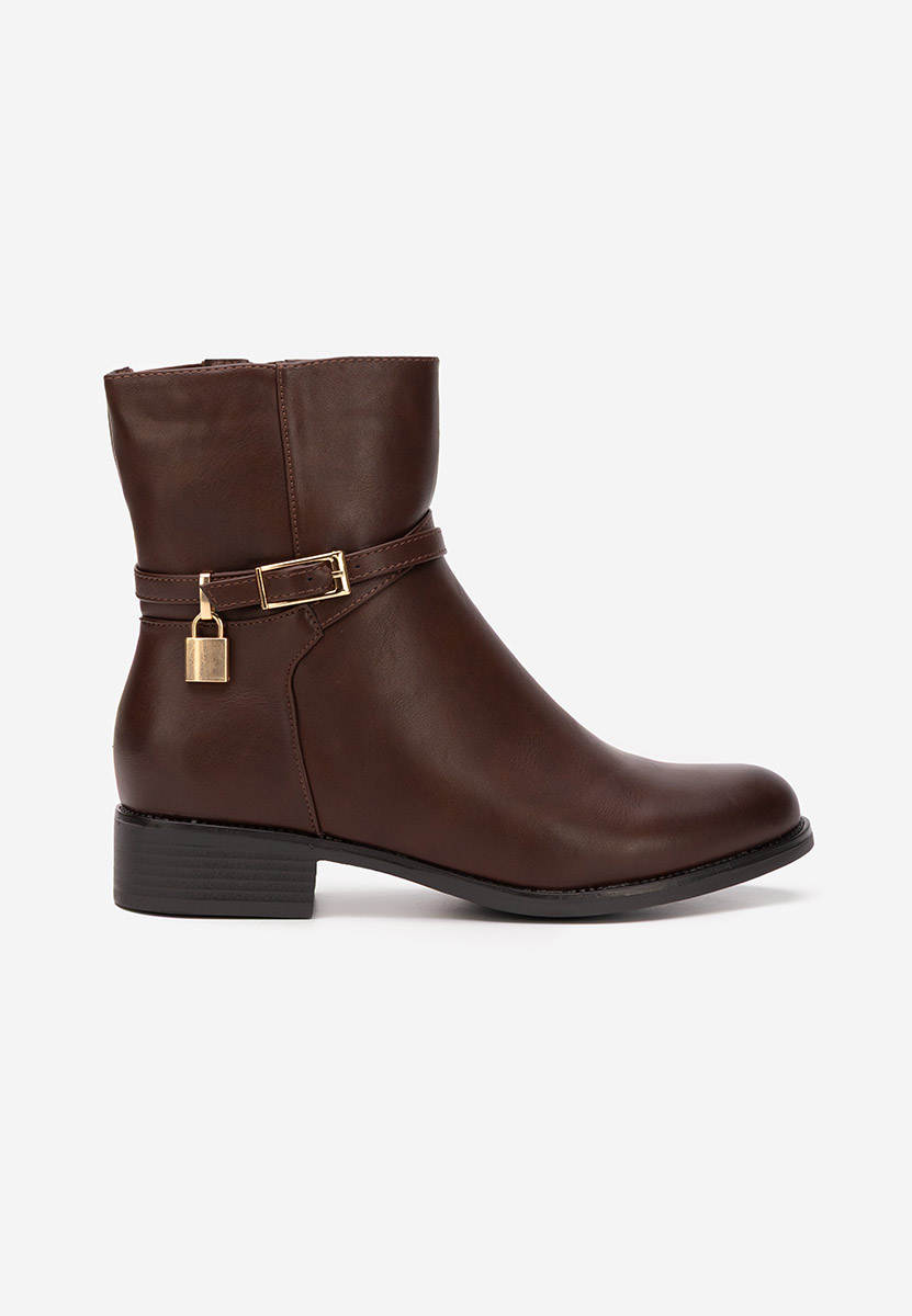 Aurisel barna női bokacsizma