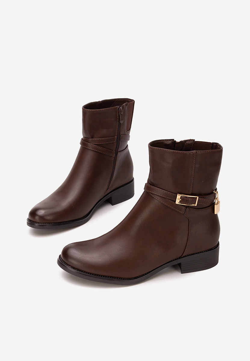 Aurisel barna női bokacsizma