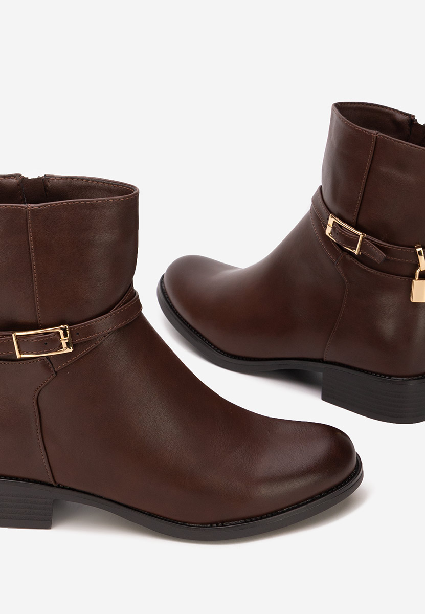 Aurisel barna női bokacsizma