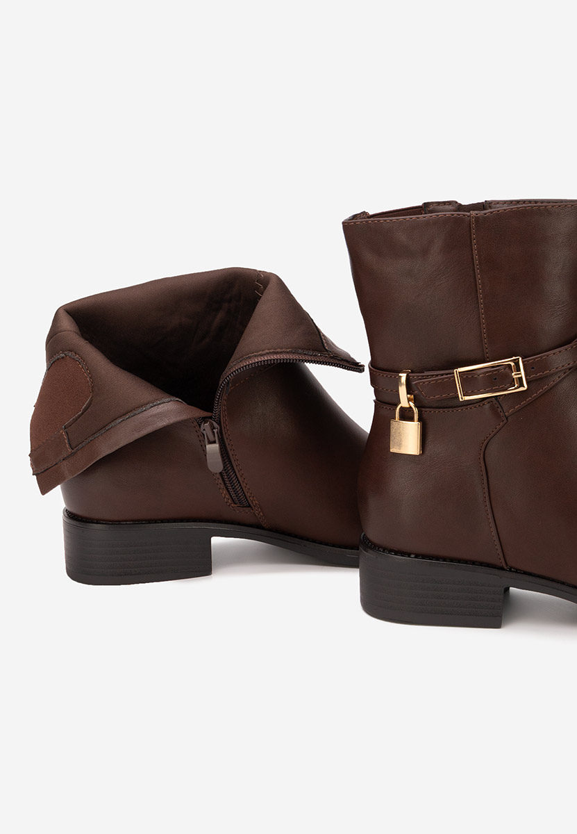 Aurisel barna női bokacsizma