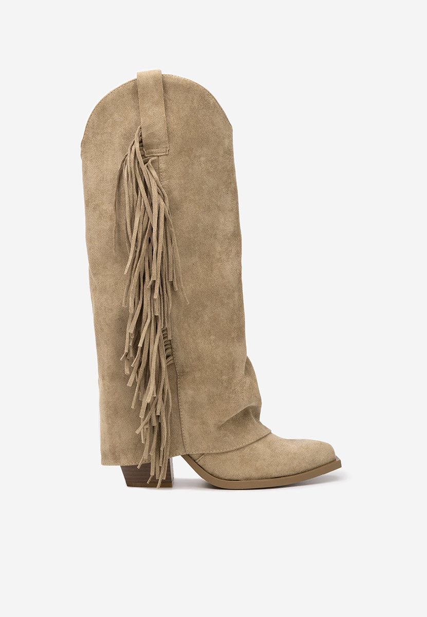 Charlina khaki cowboy csizma női 