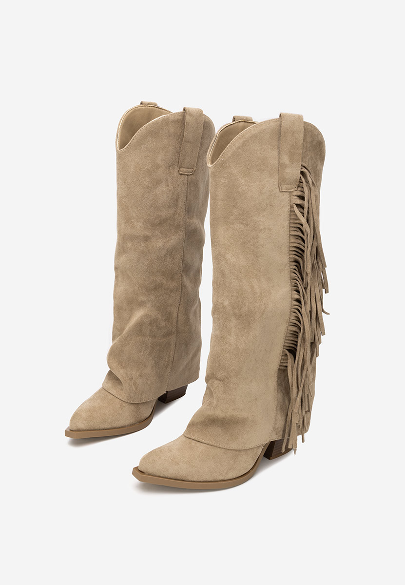 Charlina khaki cowboy csizma női 