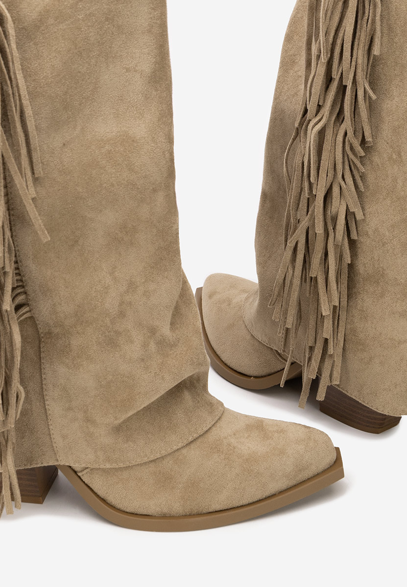 Charlina khaki cowboy csizma női 