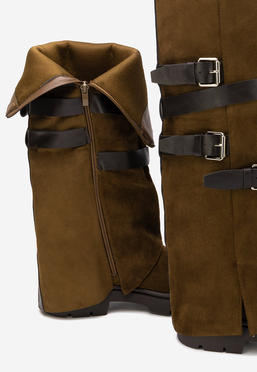 Rovira barna lapos talpú csizma 