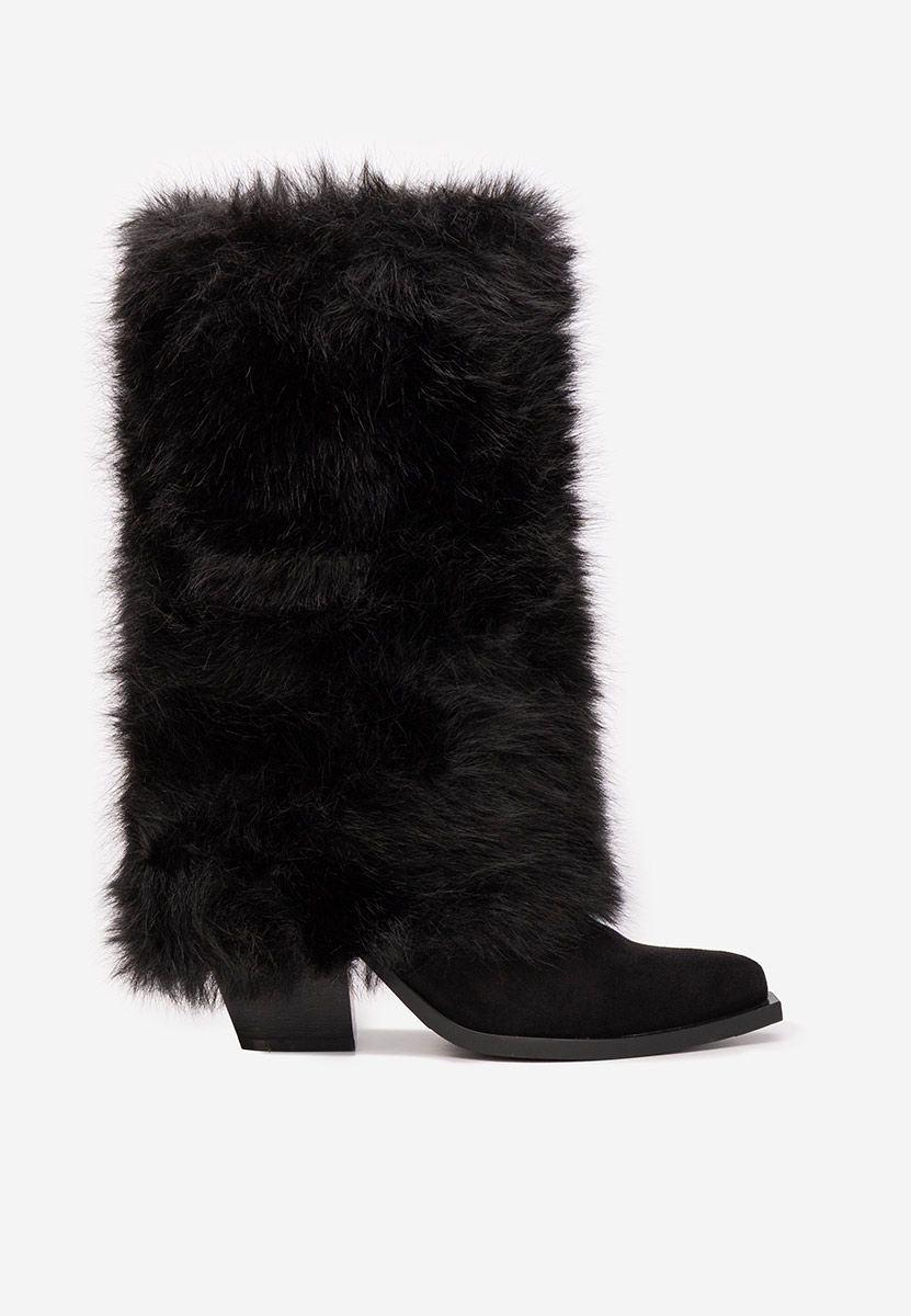 Olivine fekete meleg női csizma 