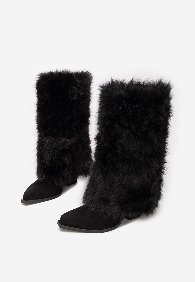 Olivine fekete meleg női csizma 