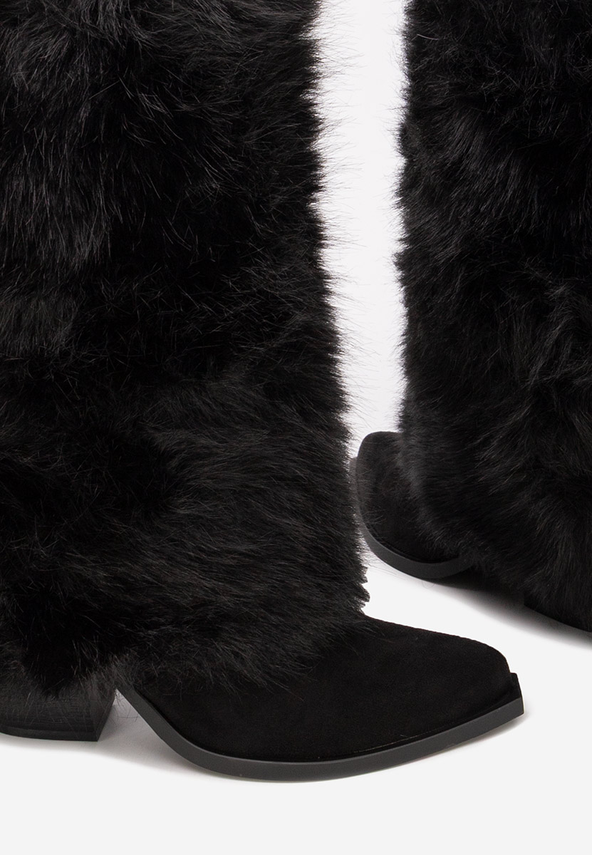 Olivine fekete meleg női csizma 