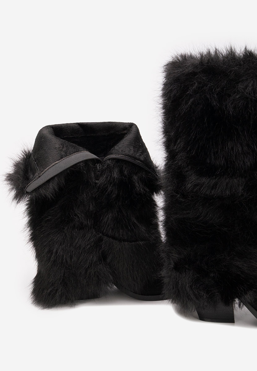 Olivine fekete meleg női csizma 