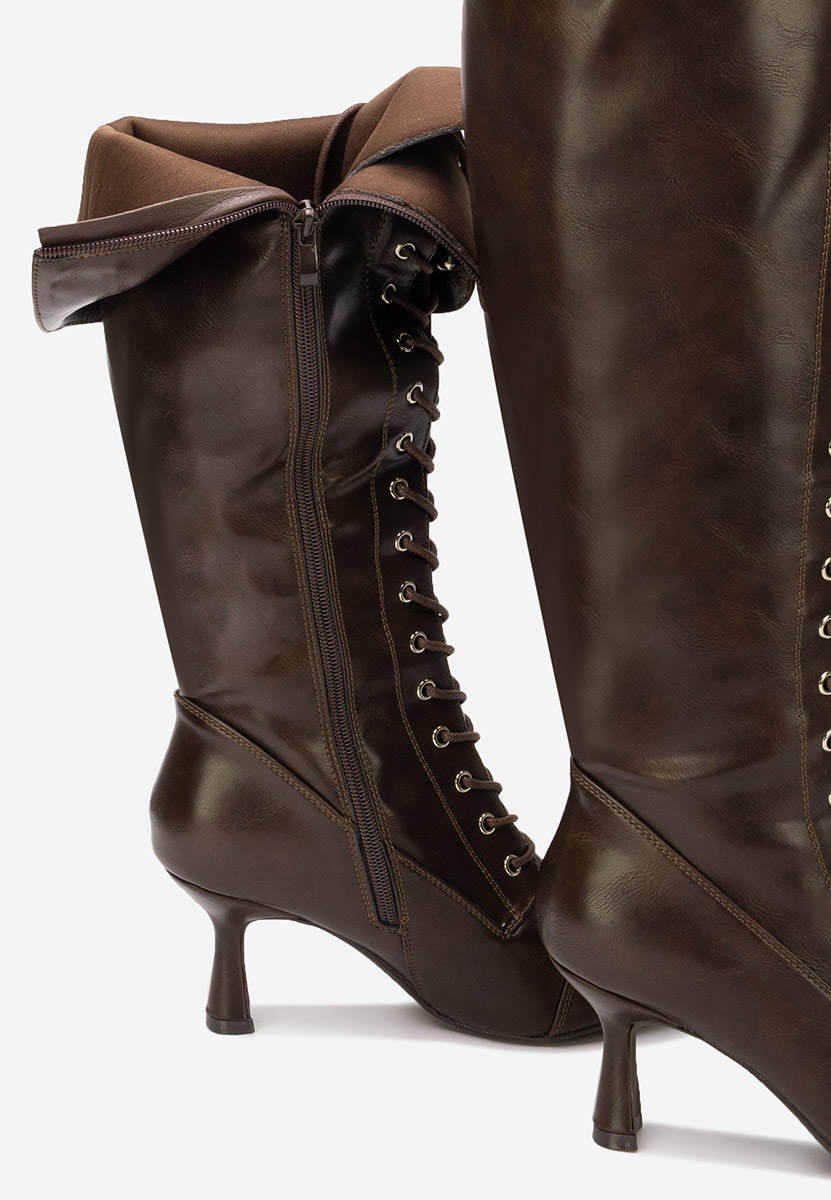 Ulmira barna tűsarkú csizma