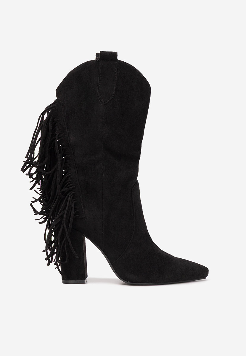 Aurina fekete cowboy csizma női 