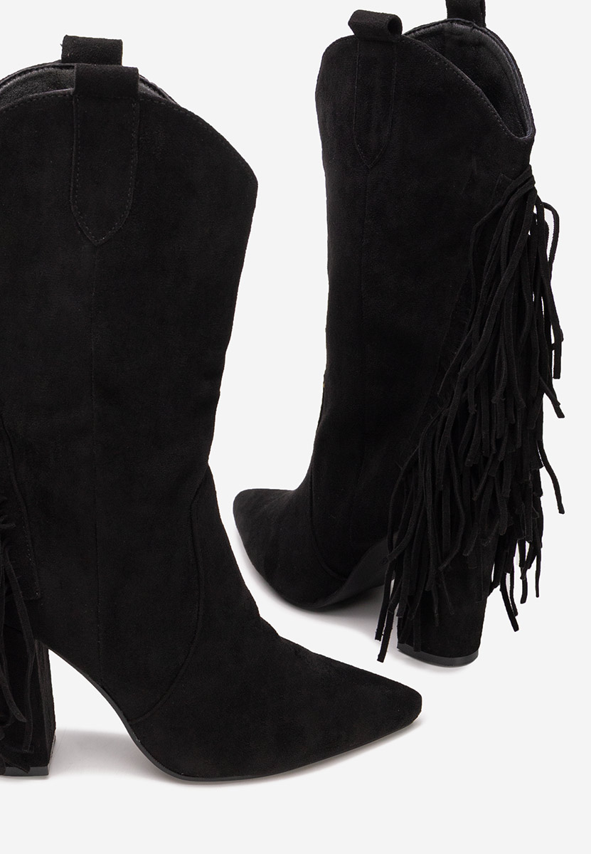 Aurina fekete cowboy csizma női 