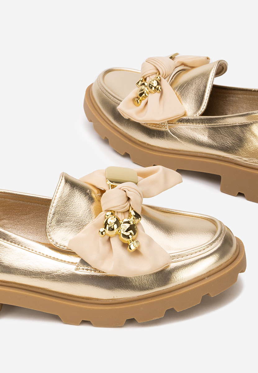 Desana aranyszínü női telitalpú mokaszin