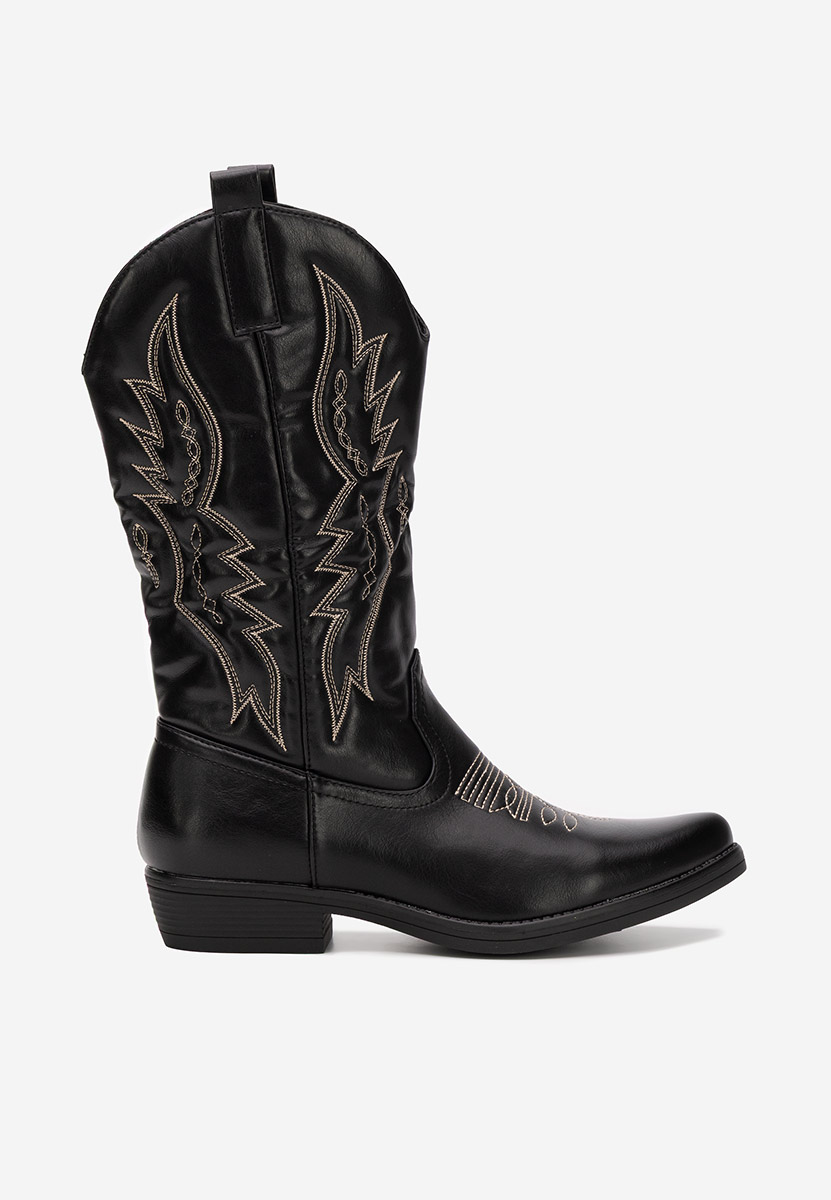 Brisia fekete cowboy csizma