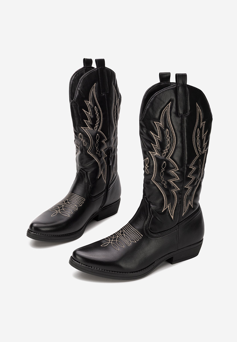 Brisia fekete cowboy csizma