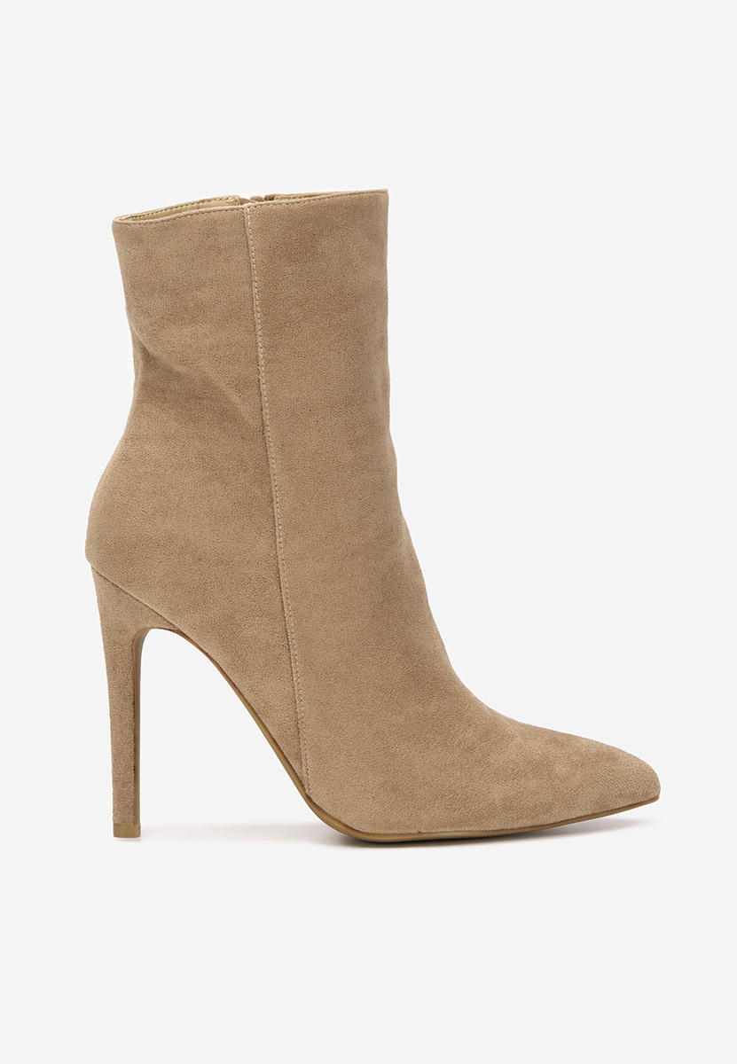 Cendria khaki tűsarkú bokacipő