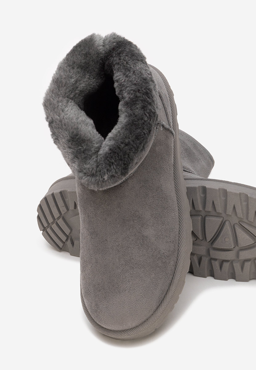 Patty szürke női téli bokacsizma