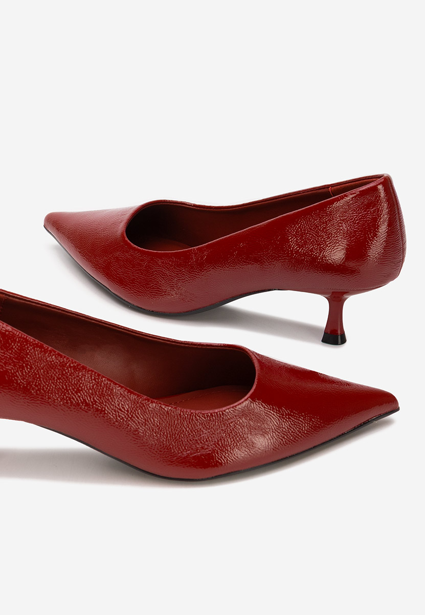 Dianela borvörös alacsony sarkú körömcipő